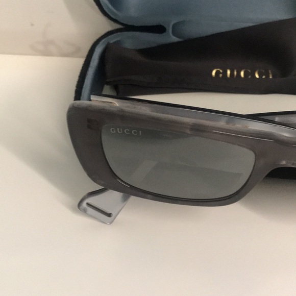 New Authentic Gucci GG0516S 002 Transparent Grey Square Silver Mirror Lens - Picture 13 of 15